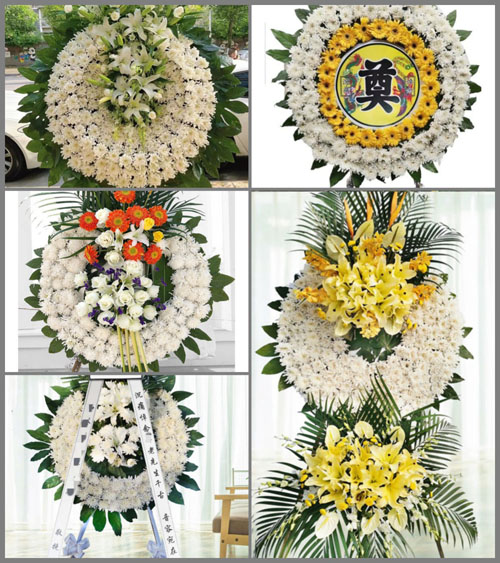 山东青岛平度市李园街道新沙岭村花圈速递